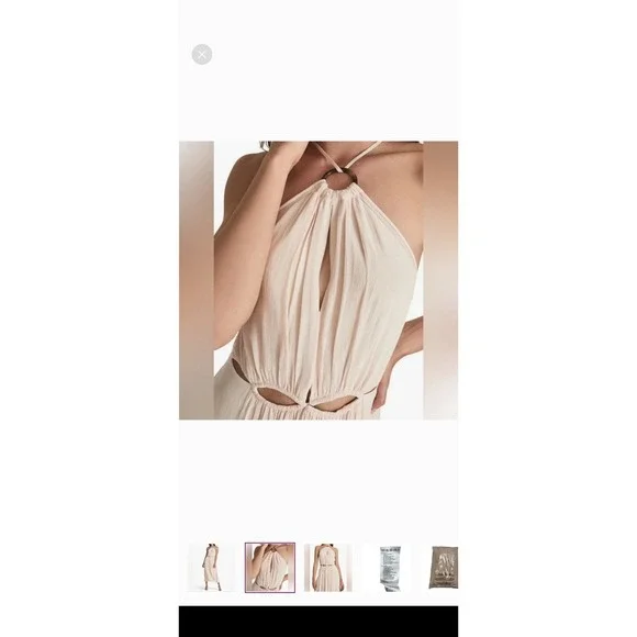 REISS Women's 4 Marta Midi Dress Halter Neck Pink‎ Sexy Party Cocktail - Picture 4 of 8